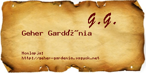 Geher Gardénia névjegykártya
